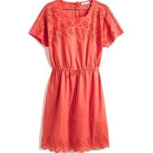 Madewell Eyelet Wildfield Tie Waist Dress